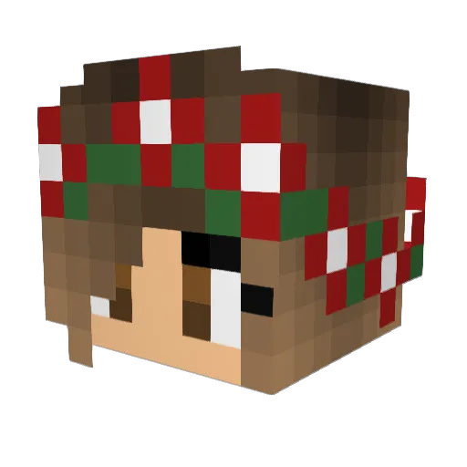 Kaylolove Minecraft avatar head, 3D render