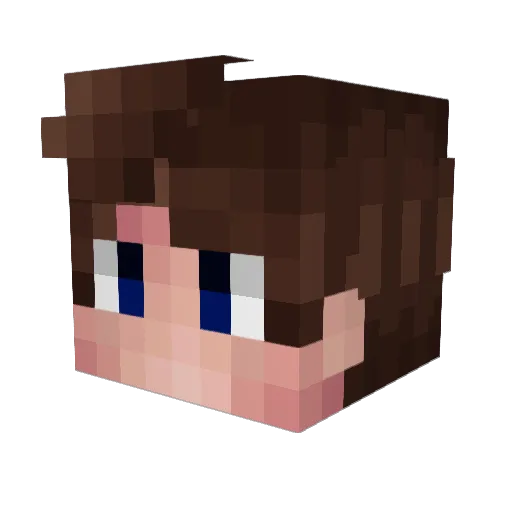 Kaylone Minecraft avatar head, 3D render