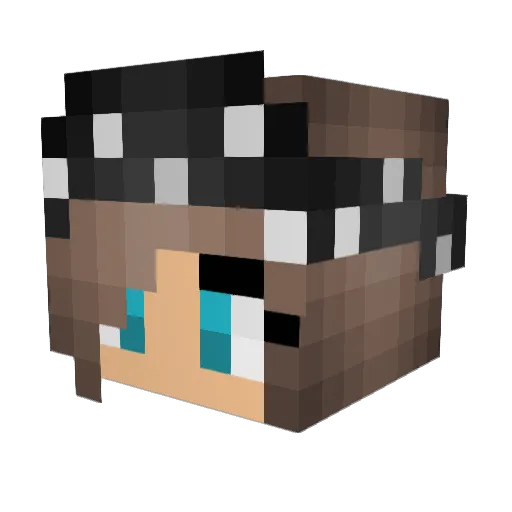 Kaylouly Minecraft avatar head, 3D render