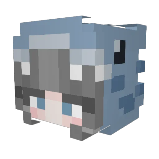 Kaymie_Key Minecraft avatar head, 3D render