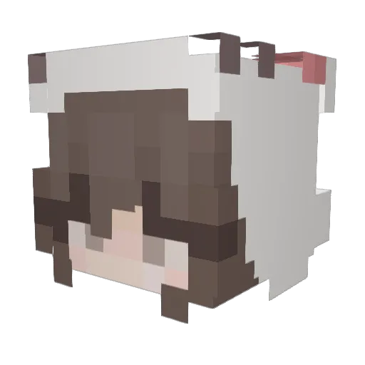 Kaymih Minecraft avatar head, 3D render