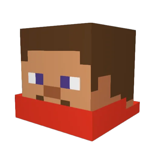 Kayn237 Minecraft avatar head, 3D render