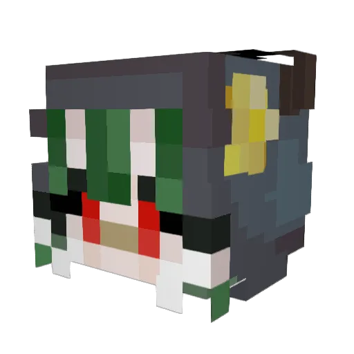 KaynaButter Minecraft avatar head, 3D render