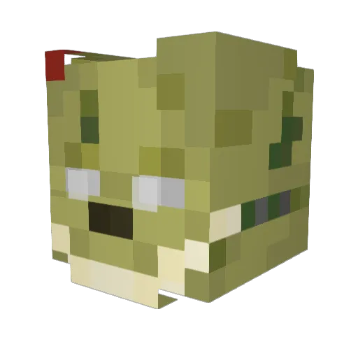 Kayoken124 Minecraft avatar head, 3D render