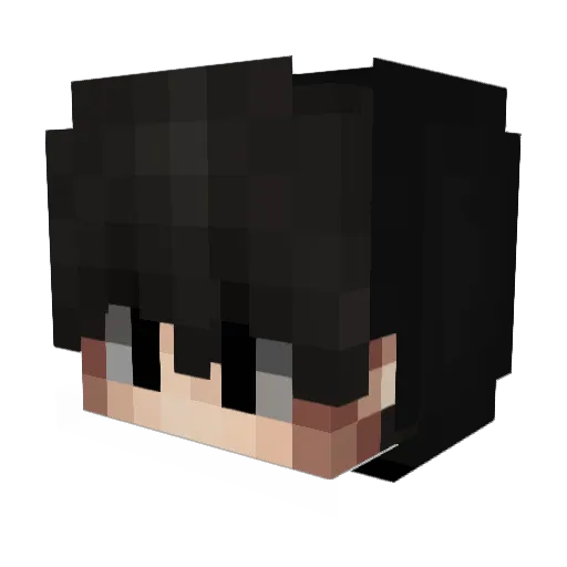 Kayomii Minecraft avatar head, 3D render