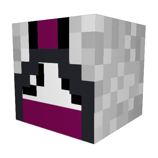 KayouFR Minecraft avatar head, 3D render