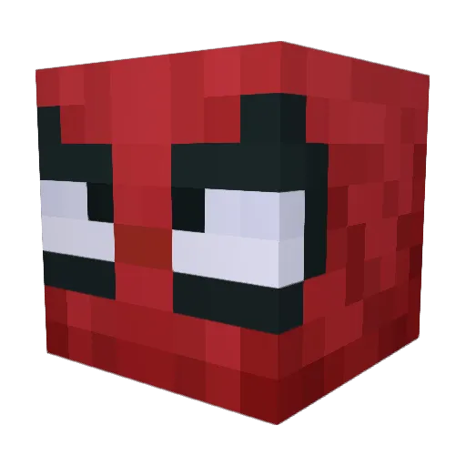 KaysClosed Minecraft avatar head, 3D render