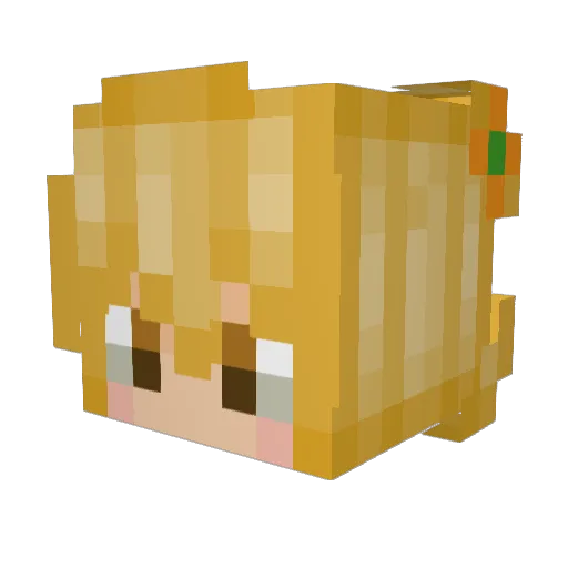 Kays_08 Minecraft avatar head, 3D render