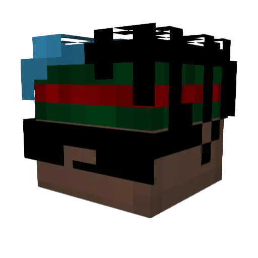 Kayshiiii Minecraft avatar head, 3D render