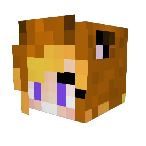 Kaytia Minecraft avatar head, 3D render