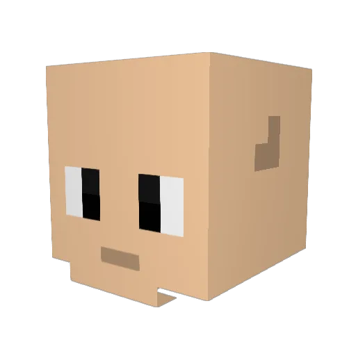 Kayu39 Minecraft avatar head, 3D render