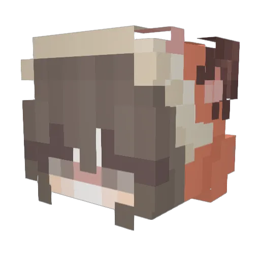 Kayu_Putih Minecraft avatar head, 3D render