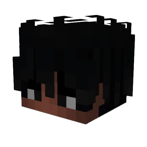 Kaz16 Minecraft avatar head, 3D render