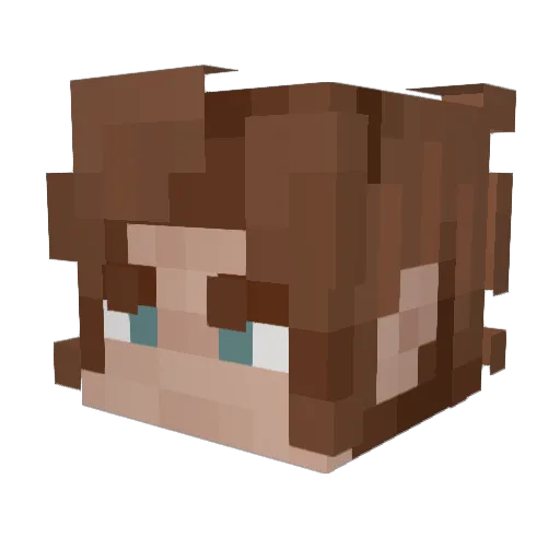 Kaz1kluBey Minecraft avatar head, 3D render