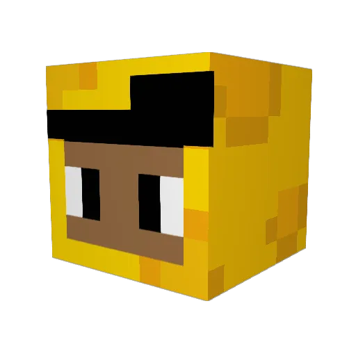 Kaz555 Minecraft avatar head, 3D render