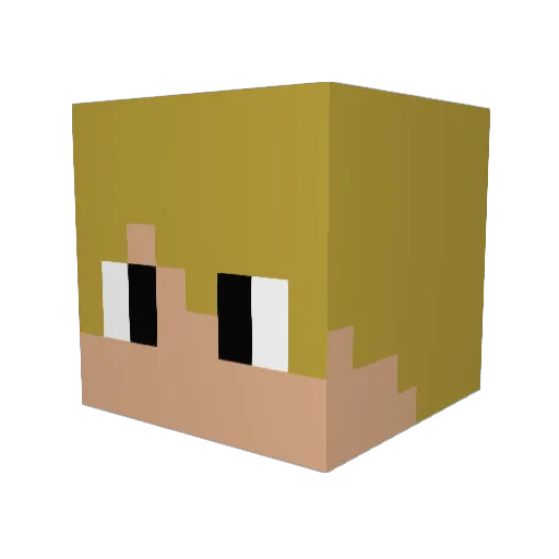 KazBoBo Minecraft avatar head, 3D render