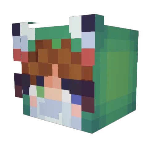 KazDash15 Minecraft avatar head, 3D render