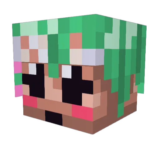 KazMono Minecraft avatar head, 3D render