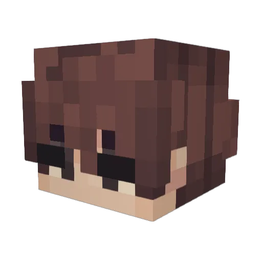 KazWoe Minecraft avatar head, 3D render