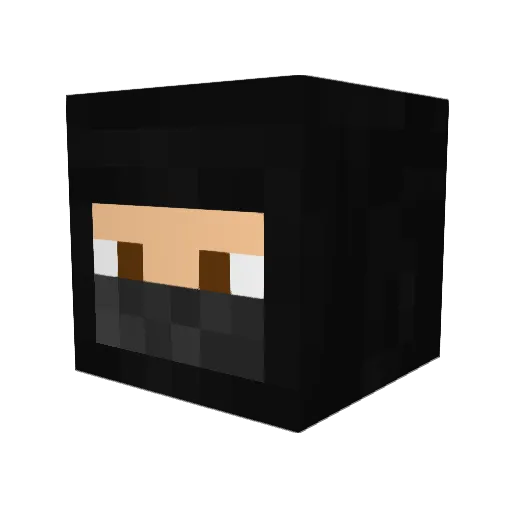 Kazaer Minecraft avatar head, 3D render