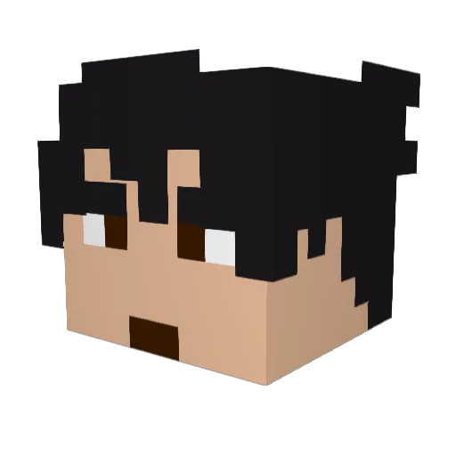 Kazama_JIN Minecraft avatar head, 3D render