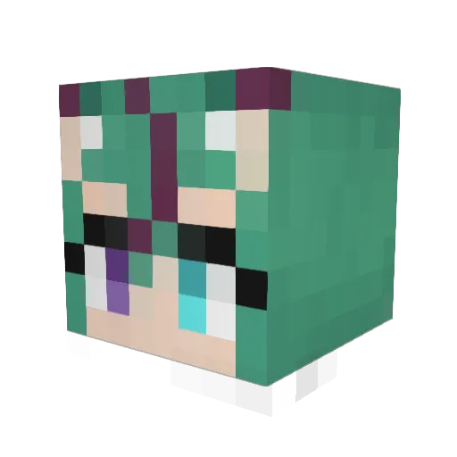 Kazanya Minecraft avatar head, 3D render