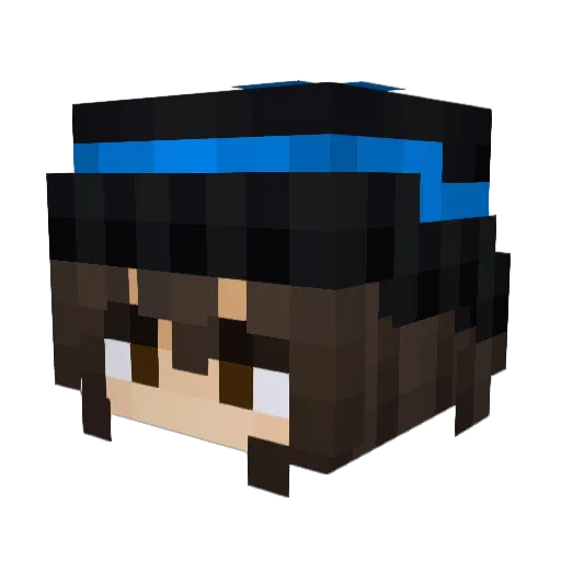 Kazaretski Minecraft avatar head, 3D render