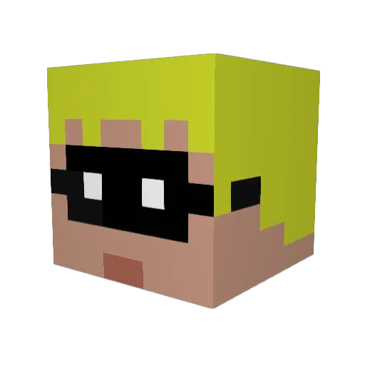 KazariSan Minecraft avatar head, 3D render