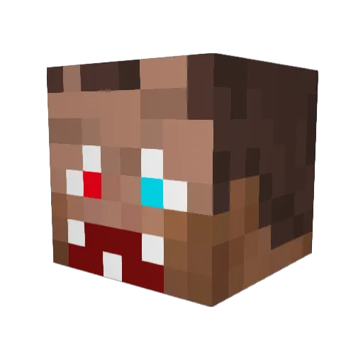 Kazarito Minecraft avatar head, 3D render