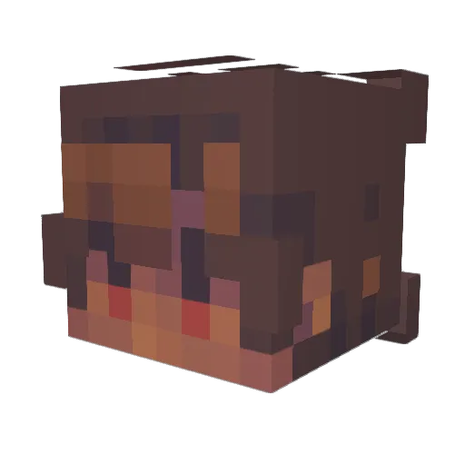Kazbian Minecraft avatar head, 3D render