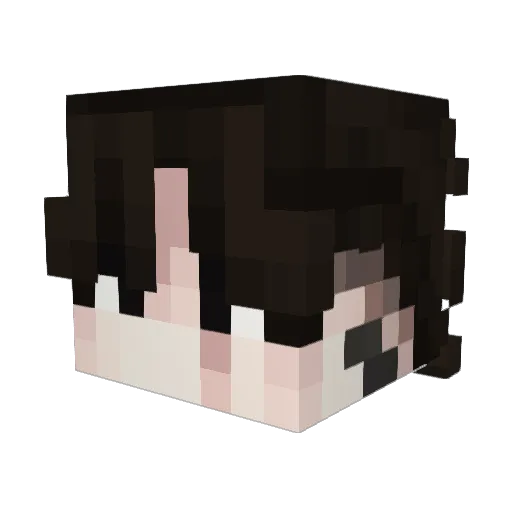Kazdets Minecraft avatar head, 3D render