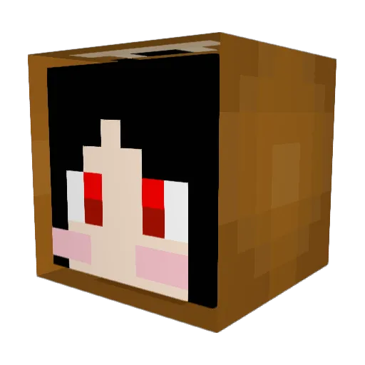 Kaze7790 Minecraft avatar head, 3D render