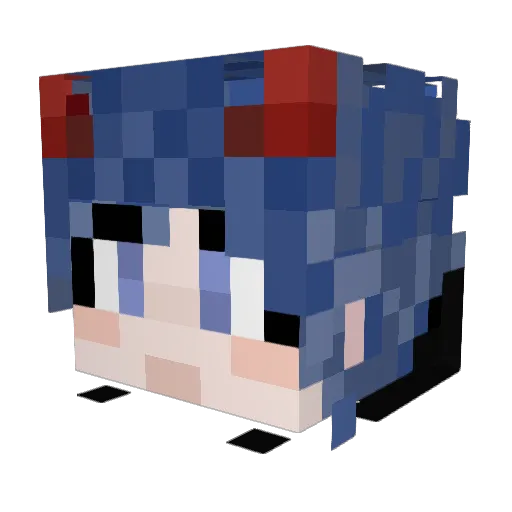 KazeMahTaz Minecraft avatar head, 3D render