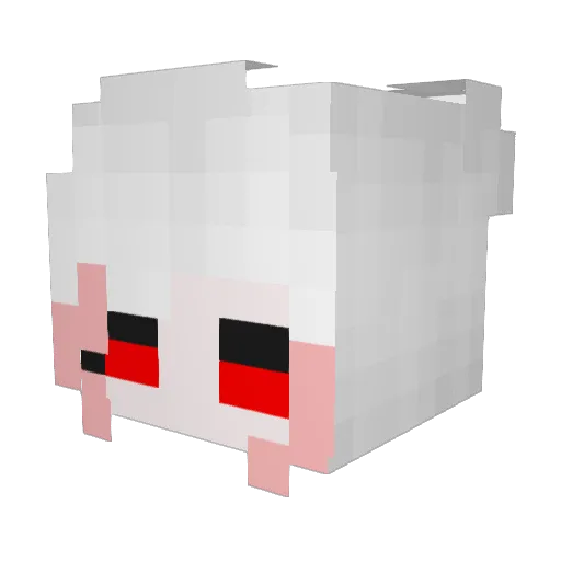 Kaze_zero1 Minecraft avatar head, 3D render