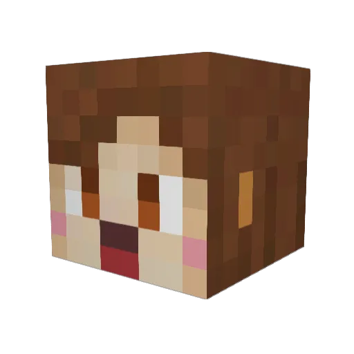 Kazefield Minecraft avatar head, 3D render