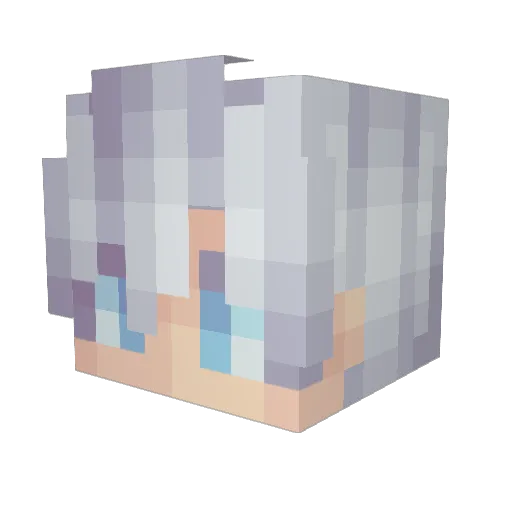 Kazehasu Minecraft avatar head, 3D render