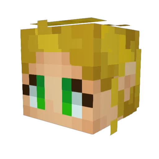 Kazelbee Minecraft avatar head, 3D render