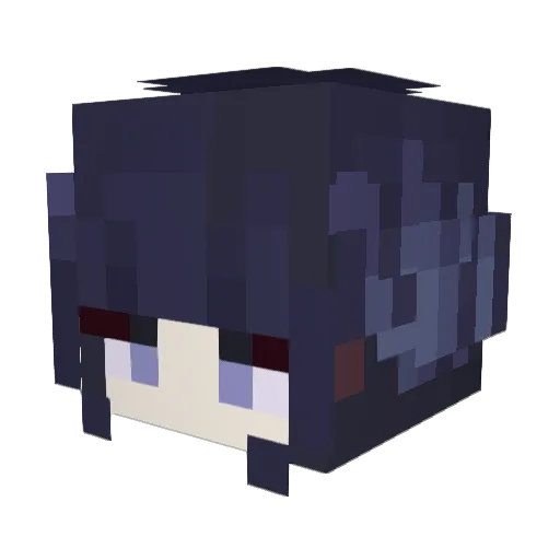Kazenoutaa Minecraft avatar head, 3D render