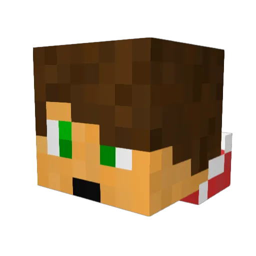 KazerLight Minecraft avatar head, 3D render
