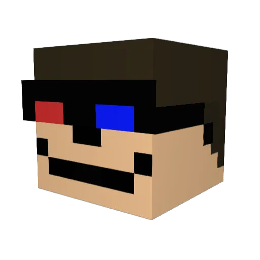 Kazesshini Minecraft avatar head, 3D render
