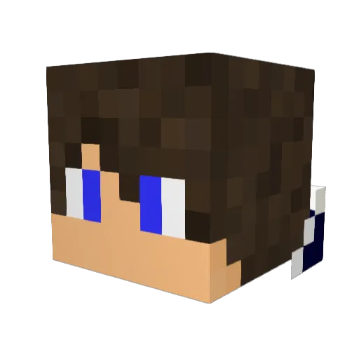 Kazetuki Minecraft avatar head, 3D render