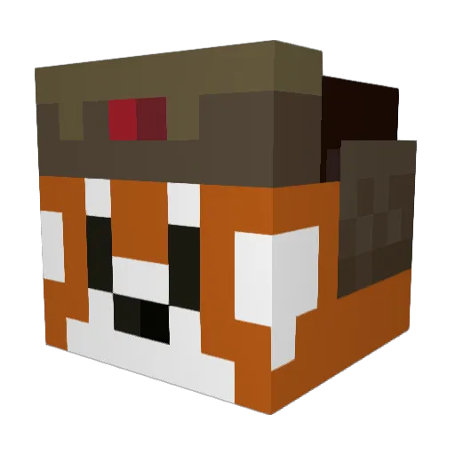 Kazetyy Minecraft avatar head, 3D render