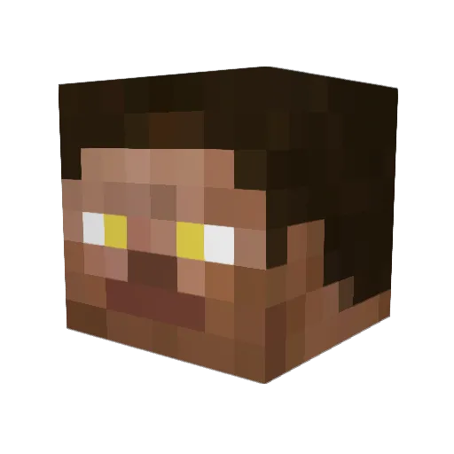 Kazeus Minecraft avatar head, 3D render
