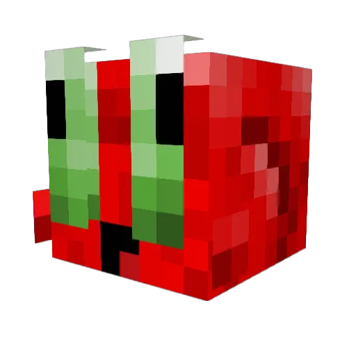 Kazexx Minecraft avatar head, 3D render