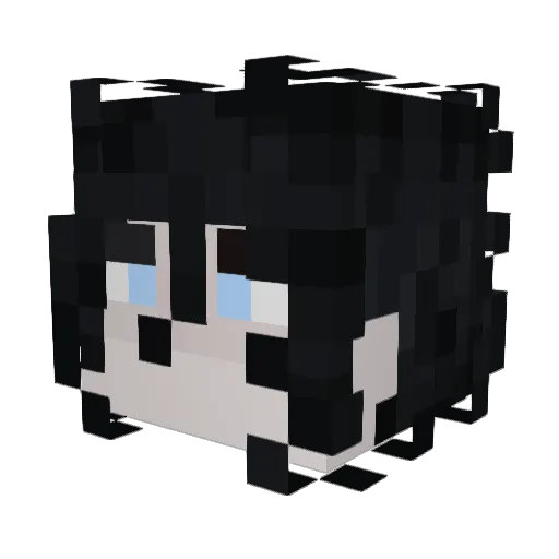 Kazgt Minecraft avatar head, 3D render