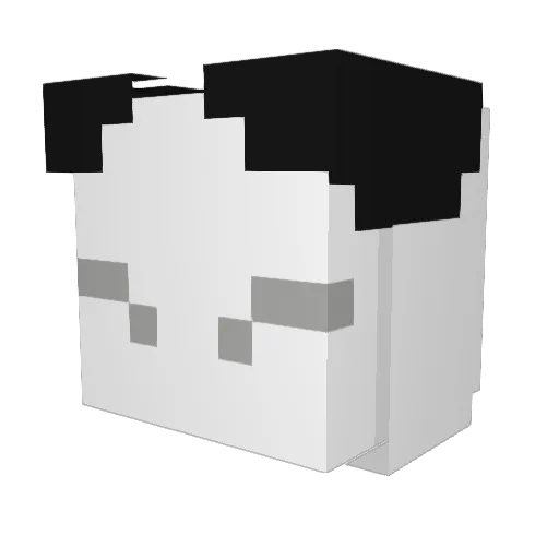 Kazicom Minecraft avatar head, 3D render