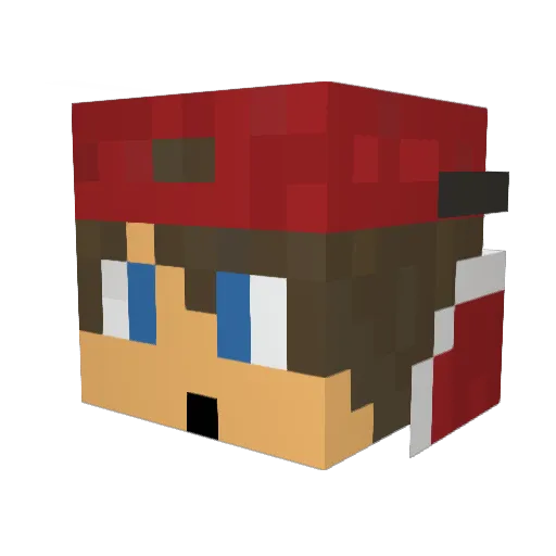 Kazierr Minecraft avatar head, 3D render