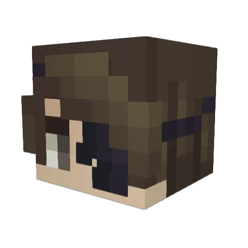Kazimarr Minecraft avatar head, 3D render