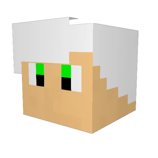 Kazmat Minecraft avatar head, 3D render