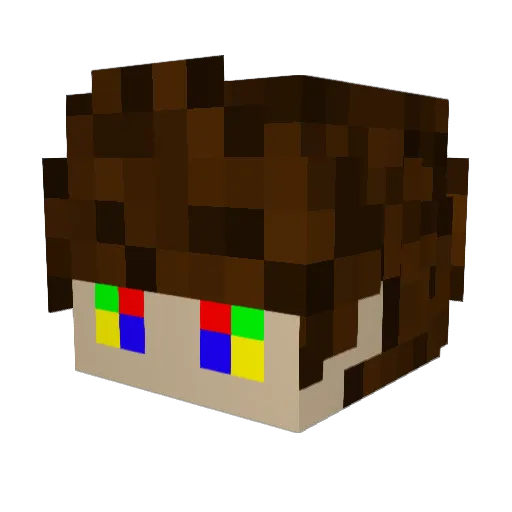 Kazood Minecraft avatar head, 3D render